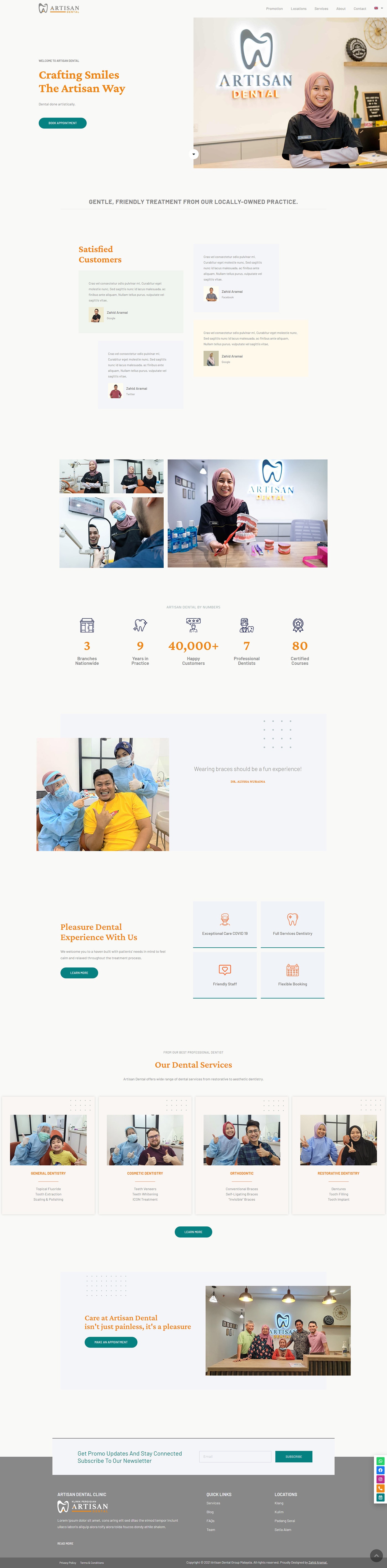 Artisan Dental Clinic Zahid Aramai-Freelance-Web-Designer