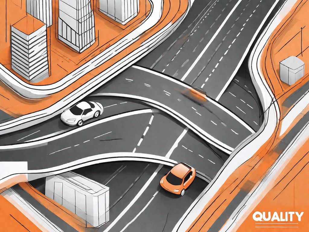 A three-way intersection with roads labeled "speed"